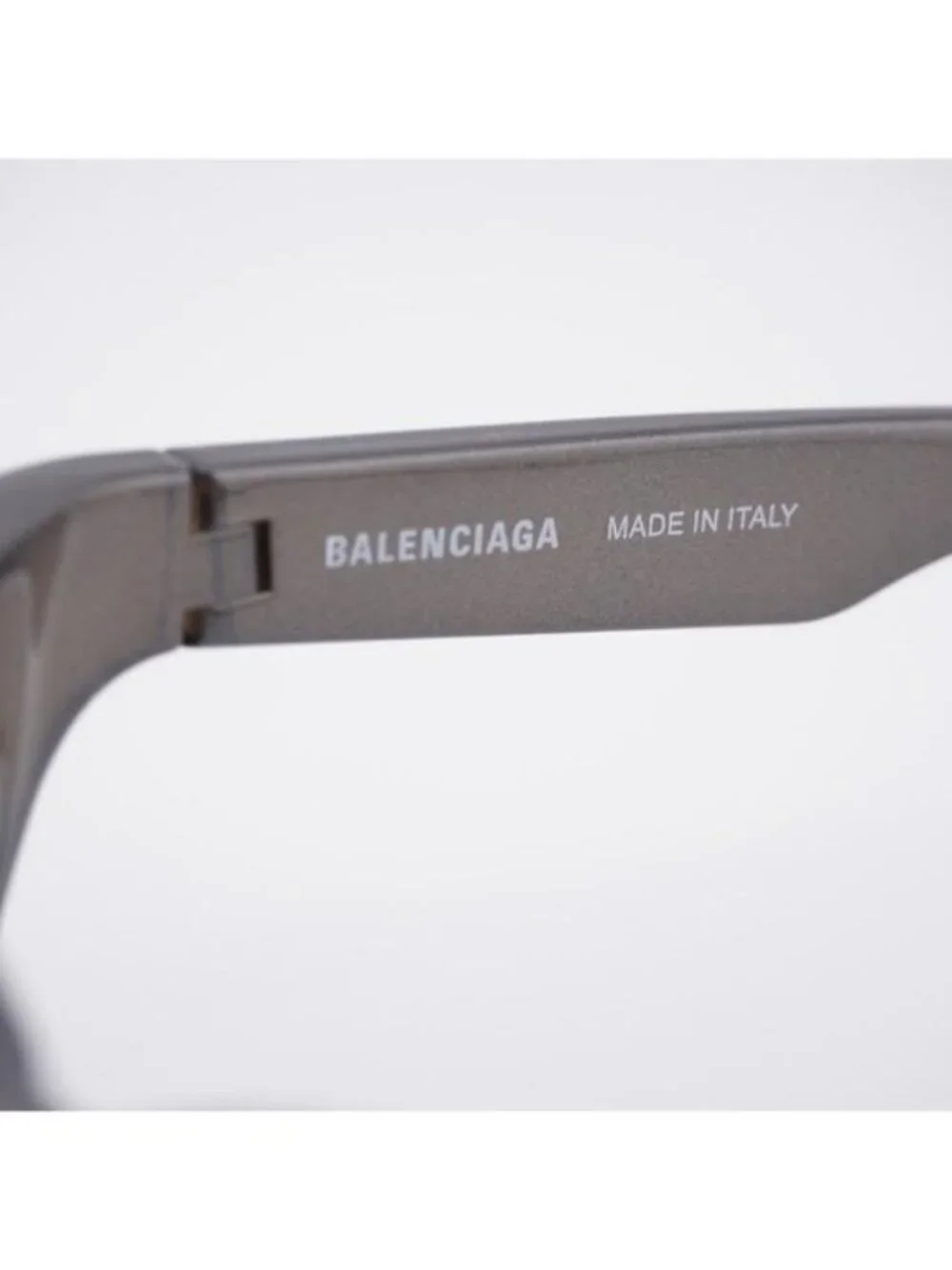 Balenciaga BB0202S 002 Unisex Sunglasses Silver Geometric Frame, Grey Lenses